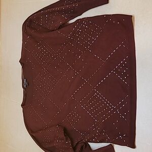 Beautiful, Jazzy, Burgundy sweater, L